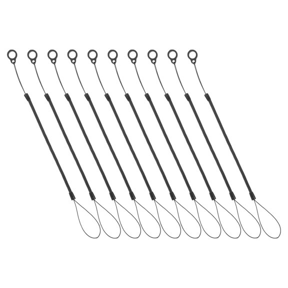 MLINS 10 Pcs Stylus Cord Pen Leash Holder Stick Wrist Lanyard Phone Black
