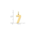 thumbnail image 4 of 14k Yellow Gold Number 7 Pendant Charm for Women or Unisex, Polished Bold Spiritual Jewelry for Necklace or Bracelet, Symbolic Lucky Numerology Style, 4 of 6