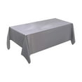 thumbnail image 2 of Mashaouyo Clearance Premium Silver Plastic Tablecloth 54X108 In. Disposable Rectangle Plastic Table Cloth Decorative Rectangle Table Cover Smooth Tablecloth Disposable Table Cloths for Parties, 2 of 4