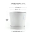 thumbnail image 3 of Ecopots 8” x 8” Round Pure White Plastic Planter with Drainage Hole, 3 of 4