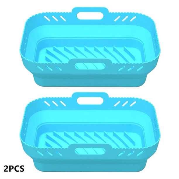 2 piezas de revestimiento de silicona para freidora de aire Ninja Dual, accesorios reutilizables para ollas, parrillas y sartenes de silicona, accesorio de cocina para hornear, tamaño A4