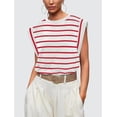 thumbnail image 3 of SikaFu Women's Summer Round Neck Tank Top Sleeveless Hat Sleeve Top Casual Loose Fashion Basic T-Shirt, 3 of 6