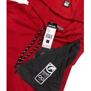Ecko Unltd Men's Hoodie T-Shirt Panel Stitched Logo Print Short Sleeve Tee (Medium, Red)