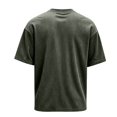 thumbnail image 4 of Men's Corduroy Crew Neck Short Sleeve T-Shirt, Loose Fit Casual Summer Textured Top, Fashion Streetwear 3XL, 4 of 6