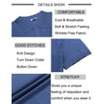 thumbnail image 5 of COOFANDY Button Up Shirt for Men Short Sleeve Summer Shirts Retro Knit Button Down Shirts, 5 of 8