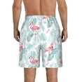thumbnail image 3 of Naloa Tropical Flamingo Men's Beach Shorts, Surfing shorts, Swim trunks, Quick Dry Swim Trunks for Surfing Beach Fun - Small, 3 of 9