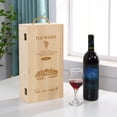 thumbnail image 3 of Wine Box Shockproof 2 Bottles Wooden Wine Gift Box Wine Carrier Case with Handle, 3 of 10