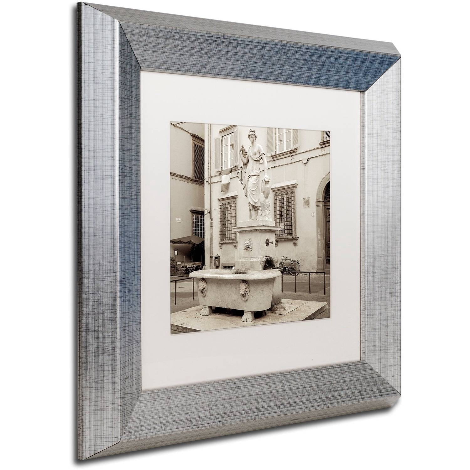 Trademark Fine Art "Lucca I" Canvas Art by Alan Blaustein, White Matte, Silver Frame