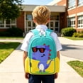 thumbnail image 2 of Weebloom School Backpack For Kids Boys Girls Dinosaur Toddlers Preschoolers Cute Cartoon Animal Lightweight Travel Daypack Bookbag Preschool Elementary Yellow, 2 of 4