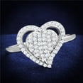thumbnail image 1 of Alamode TS192-6 Women Rhodium 925 Sterling Silver Ring with AAA Grade CZ in Clear - Size 6, 1 of 1