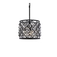 thumbnail image 3 of Urban Classic Madison 4 Light Matte Black Pendant Silver Shade (Grey) Royal Cut Crystal, 3 of 8