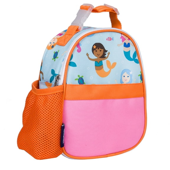 Wildkin Kids Insulated Clip-in Lunch Box for Boys & Girls, BPA-Free, Clips in to Pack-it-all Backpack (Mermaids Blue)