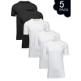 thumbnail image 2 of Men's Short Sleeve Crew Neck Cotton Blend Classic Tee (S-3XL) 5 Pack, 2 of 7