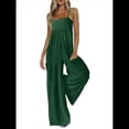 thumbnail image 1 of de Verano para Mujer, de una Pieza, con Tirantes Finos y Pierna , con Bolsillos Verde L, 1 of 7