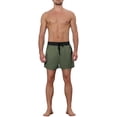 thumbnail image 2 of Unique Bargains Men's Vacation Solid Color Drawstring Elastic Waist Surfing Shorts 32 Dark Green, 2 of 5