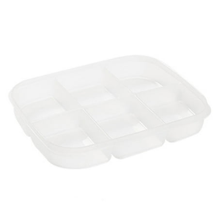 

Divided Veggie Tray With Lid Vegetable Storage Square Relish Serving Platter With 5/6 Compartment Snack Container