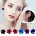 thumbnail image 2 of Apmemiss Gifts for Men Clearance Fashion Jewelry Flower Rhinestone Earrings for Women Summer Style Clearance Deals, 2 of 2