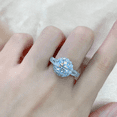 thumbnail image 2 of 1CT Round Cut VVS1 Moissanite Wedding Promise Ring for Women 925 Sterling Silver Jewelry Gifts-Size 8, 2 of 11