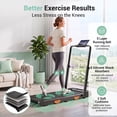 thumbnail image 4 of CURSOR FITNESS Walking Pad with Adjustable Height,Under Desk Treadmill for Home Office,Folding Treadmill with 3.0 HP Motor,LED Display,Remote Control,350 lb Capacity, 4 of 7