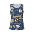 thumbnail image 3 of Picia Marine Nautical Pattern Women's Workout Tank Top,Breathable Activewear,Slim Fit Athletic Top,Versatile Workout Moisture-wicking top-Medium, 3 of 9