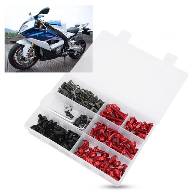 Kit de Pernos de Carenado Para Motocicleta, Tornillos de Aluminio Billet M5 M6, Herrajes Duraderos e Impermebles, SE Adapta a la Mayoría de Las Bicicletas, Para Delantero,