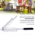 thumbnail image 3 of Sausage Barbecue Grilling Basket, Hot Dogs Metal Sausage Rack Grill Mesh Clip Holder Picnic Kitchen Tools BBQ Basket for 6 Sausage, 3 of 5