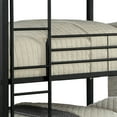 thumbnail image 4 of Industrial Style Full Triple Decker Bunk Bed with Ladder, Black- Saltoro Sherpi, 4 of 7
