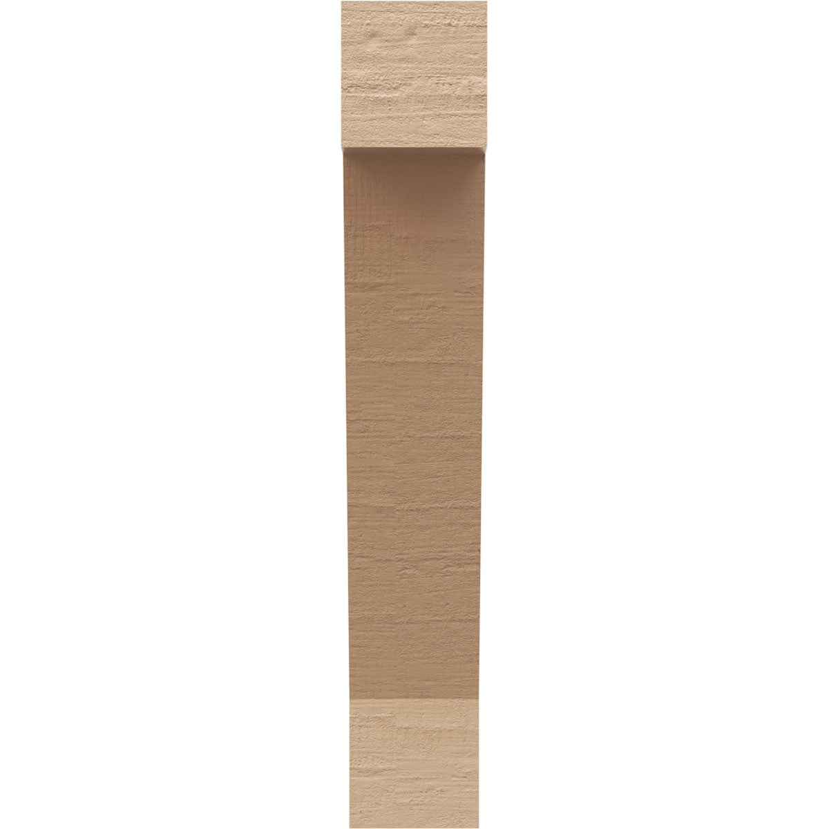 2"W x 4"D x 12"H Thin Burlington Rough Cedar Woodgrain TimberThane Corbel, Primed Tan