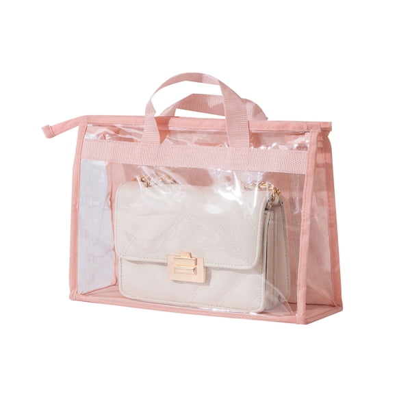 Organizador colgante para bolsos de armario | Bolsa de almacenamiento para bolsos con ventana transparente | Protege los bolsos del polvo y los arañazos
