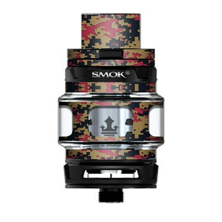 - Skin Decal Vinyl Wrap for Smok TFV12 Prince Tank Vape Kit skins stickers cover / Digi Camo Sports Teams Colors digital camouflage gold red blue