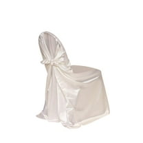 Your Chair Covers - Satin Self-Tie Universal Chair Cover White