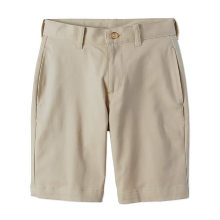 Boys Flat Front Shorts - Wonder Nation School Uniform Super Soft Flat Front Shorts (Little Boys & Big Boys)