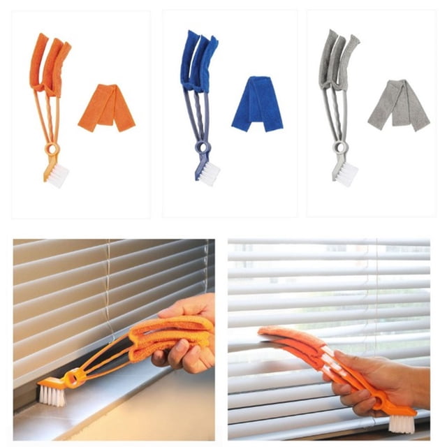 mfyjkho Cepillo de limpieza lavable y desmontable para persianas venecianas y conductos de aire acondicionado, para eliminar el polvo en espacios reducidos (1 unidad)