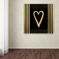 thumbnail image 3 of Trademark Fine Art 'Black & Gold - Feathered Fashion Heart' Canvas Art by LightBoxJournal, 3 of 3