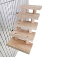 thumbnail image 6 of 10cm Hamster Parrot Natural Wooden Ladder Toys 3/4/5/6/7/8 Layers Climbing Stairs Pet Cage Accessories, 6 of 8