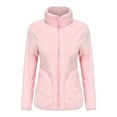 thumbnail image 3 of BiZtdJrK Women's Fuzzy Fleece Jacket Long Sleeve Zip Up Sherpa Coat Reversible Soft Plush Oversized Outerwear with Pockets Ofertas Flash Del Dia Pink 4XL, 3 of 9