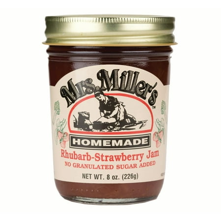 Mrs. Miller's No Sugar Rhubarb-Strawberry Jam 8 oz. (3 Jars)