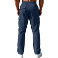 thumbnail image 4 of Men's Corduroy Utility Pants Relaxed Fit Pockets Casual Outdoor Cargo Trousers Travel Workwear, 4 of 9