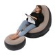 thumbnail image 1 of Silla inflable plegable de PVC flocado, cómoda con reposapiés, sillón inflable para acampar al aire libre, viajes, café, 1 of 14
