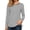 A-Grey, variant on Huachaog Women T-Shirts Striped Printed Crew Neck Short Sleeve Loose Tee Tops