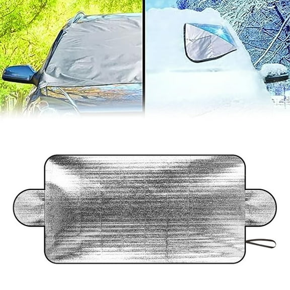 TOPRenddon Windshield Cover for Ice and Snow,Winter Car Accessories for Man,Medium Windshield Cover with Snow Cover for Rearview Mirror,Suitable for Most Cars,Car Sun Shade Windshield.