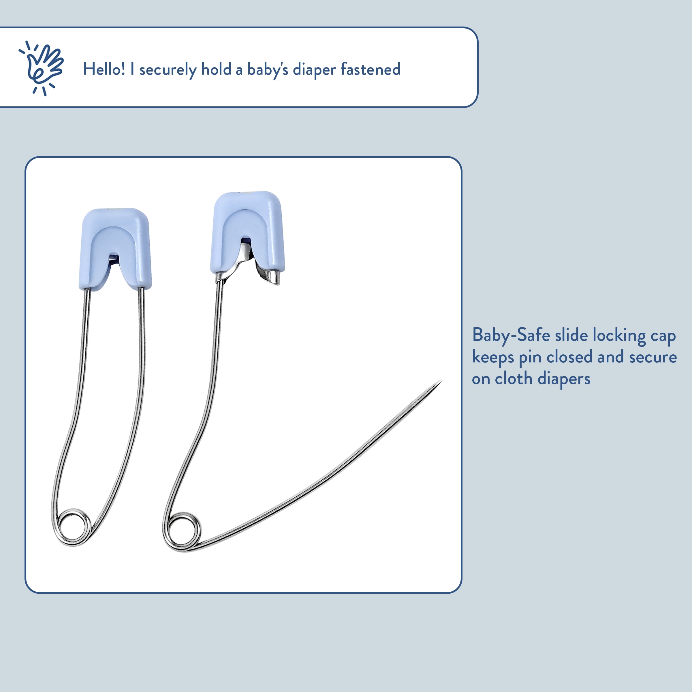 (3 pack) Hello Hobby Baby-Safe Diaper Pins - 6 Count