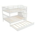 thumbnail image 5 of Generic Stairway Full-Over-Full Bunk Bed with Twin size Trundle, Storage and Guard Rail for Bedroom, Dorm - White, 5 of 9