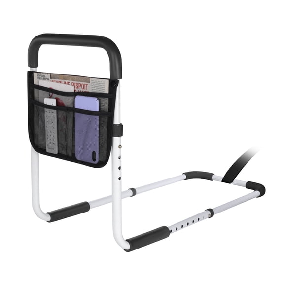 Bed Rails for Elderly Adults Safety - Adjustable Bed Assist Rail for Seniors - Medical Bed Safety Rail Handle Support Bar Bed Guard Rails with Storage Bag & Fixing Strap, Fit King Queen Full Twin Bed