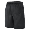 thumbnail image 6 of Havenre Mens Cargo Twill Cargo Shorts Lightweight Drawstring Stretch Elastic Waist Casual Knee Length Work Short with Multi-Pockets Black L, 6 of 10