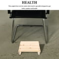 thumbnail image 3 of SHISUYAN 1pc Office Desk Bathroom Foot Rest Bench Tilted Wooden Foot Rest Stool, 3 of 9
