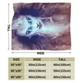 thumbnail image 3 of DouZhe Ultra-Soft Micro Fleece Lightweight Flannel Bed Blanket, Surreal Cyberpunk Girl Print Cozy Warm Throw Blankets, 60"x50", 3 of 7