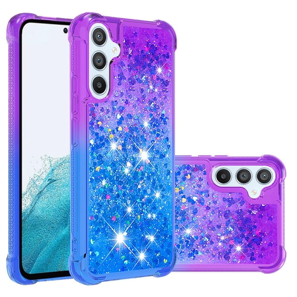 Funda para Samsung Galaxy A54 5G Transparente con Brillos Carcasa Protectora Antigolpes con Glitter Brillante