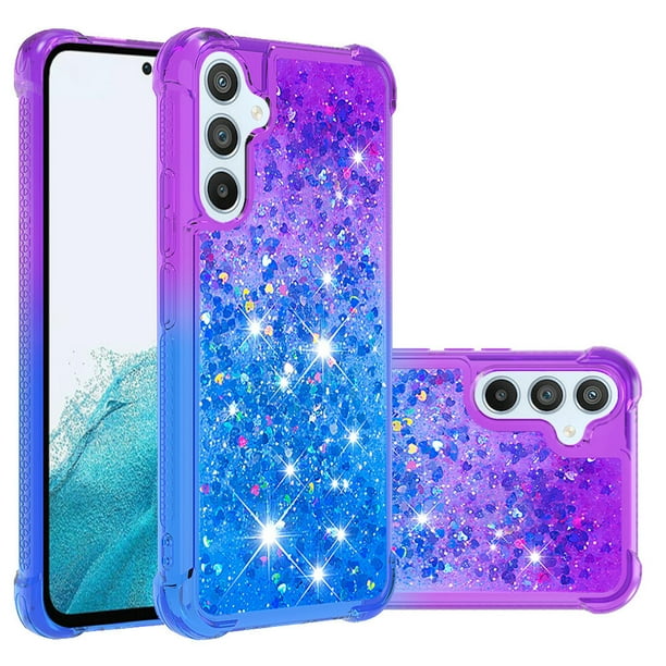 Funda para Samsung Galaxy A54 5G Transparente con Brillos Carcasa Protectora Antigolpes con Glitter Brillante