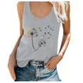 thumbnail image 2 of Leesechin Womens Tank Tops Women's fashion casual loose undershirt printed sleeveless undershirt tops, 2 of 5